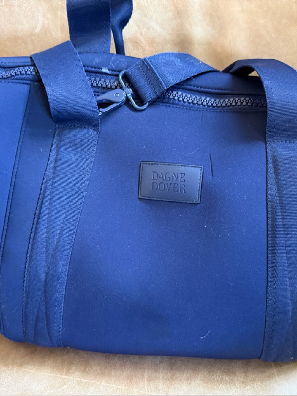 Dagne Dover Navy Blue Landon Medium Neoprene Duffle Bag